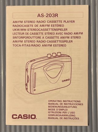 Casio AS-203R Radio Cassette Player