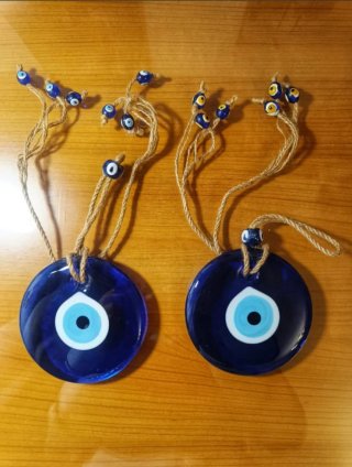 Ojo Turco decoración Azul y Blanco