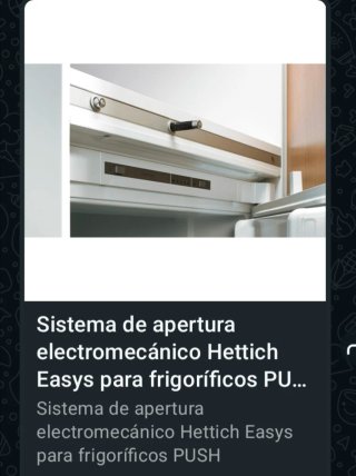Armario frigorífico integrado sist apertura push