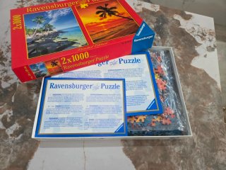 2 set di puzzle da 1000 pezzi l uno 70x50 cm