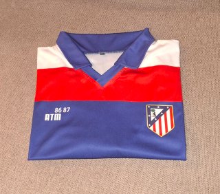 Camiseta Atlético de Madrid Retrofootball 86-87