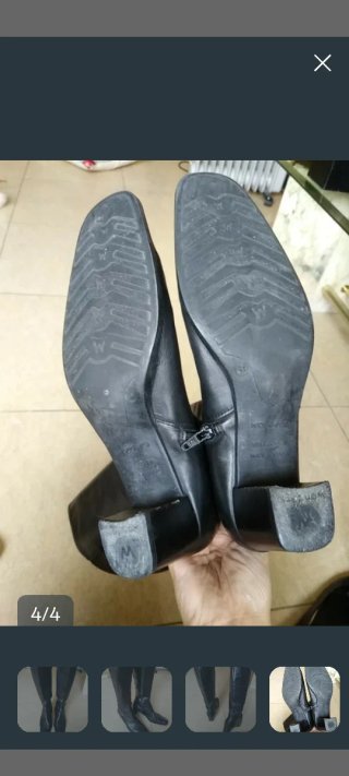 Botas altas de cuero negras