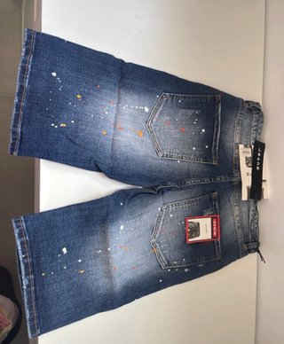 Pantalón vaquero corto multicolor