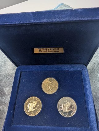 Set 3 Monedas 1 Libra Isla de Man Pobjoy Mint