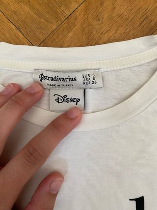 Camiseta Blanca Minnie Mouse. Talla S