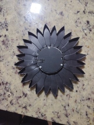 Espejo decorativo flor gris x3