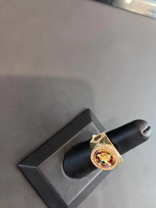 Anillo Sello Hombre Ruleta Casino Oro