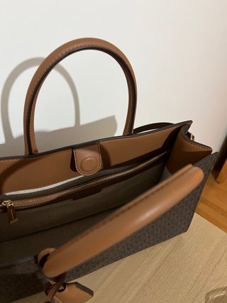 Borsa Michael Kors Marrone con Lucchetto Dorato