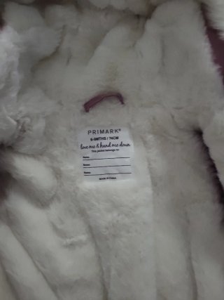 Parka rosa con capucha forrada