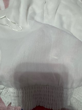 Camisa de gasa blanca