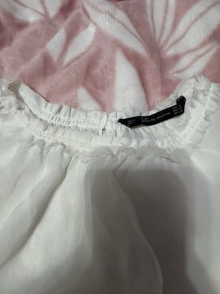 Camisa de gasa blanca