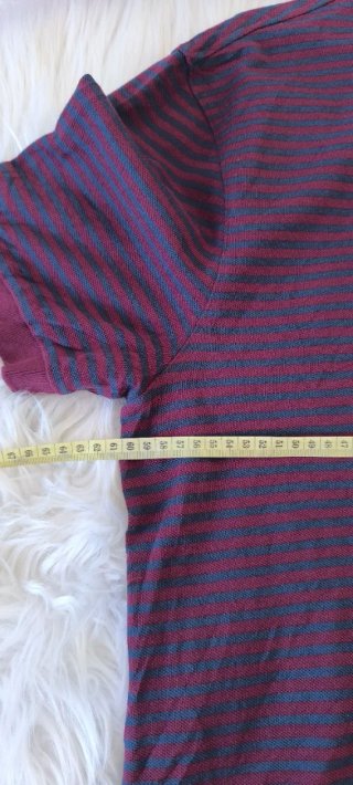 Polo Nautica Rayas Talla XL burdeos
