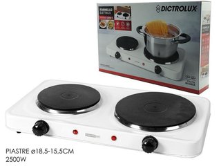 Fornello Elettrico 2 Piastre 2500W