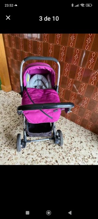 Silla de paseo bebé color fucsia
