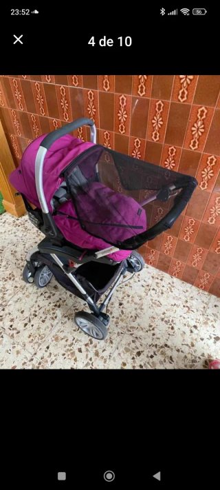 Silla de paseo bebé color fucsia