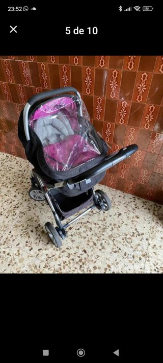 Silla de paseo bebé color fucsia