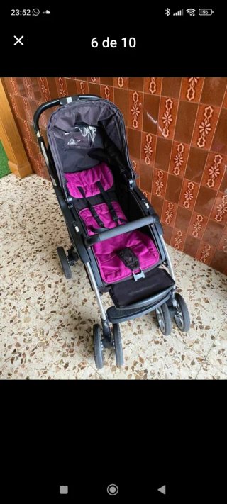 Silla de paseo bebé color fucsia