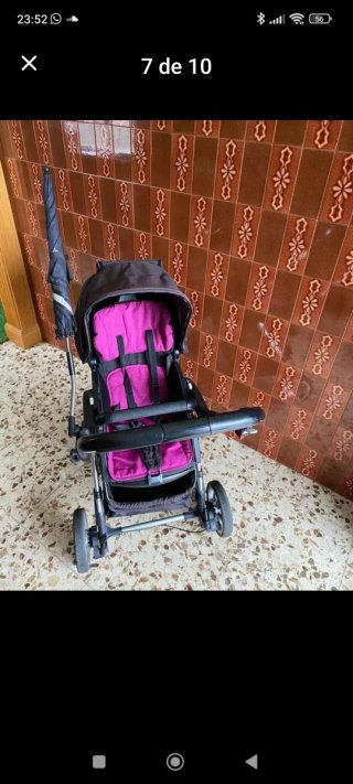 Silla de paseo bebé color fucsia