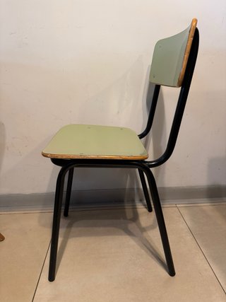 6 Sillas Escolares Verdes