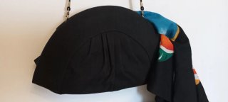 Borsa a tracolla di raso nero