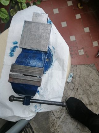 Torno de mesa mediano avertura 11cm retaurado