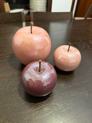 Centro de mesa manzanas cerámica