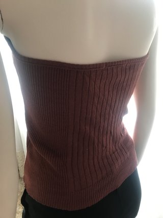 Conjunto de Punto Acanalado - Top Halter + Cárdi