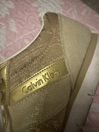 Zapatillas Coach Dama Beige y Doradas Originales