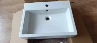 Lavabo sobre encimera porcelana blanco