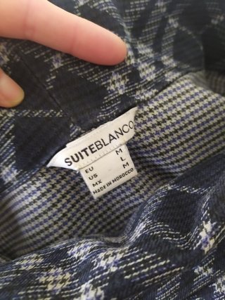 Vestido xadrez gola alta SuiteBlanco M