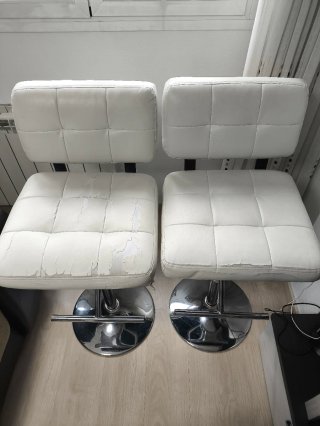 Taburete de cocina blanco