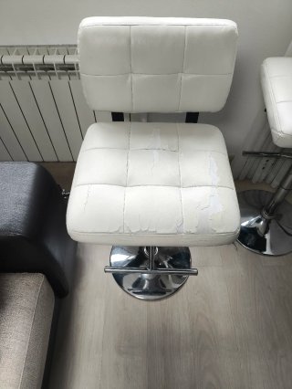 Taburete de cocina blanco