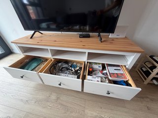 Mueble TV Ikea Hemnes Blanco/Madera