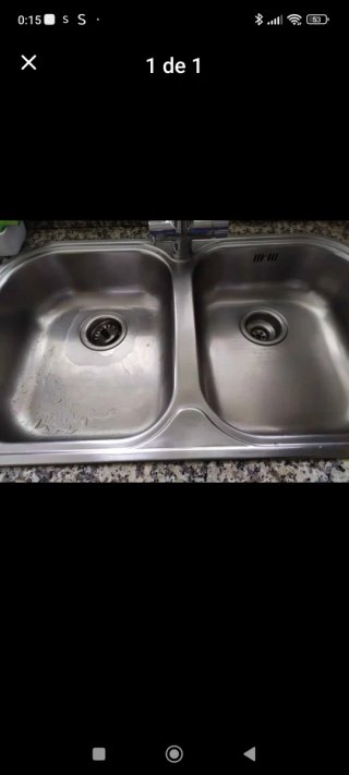 Fregadero doble inox