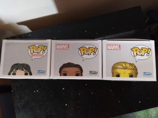 Lote 3 Funko Pop: Squid Game, Spider-Man, Adam War