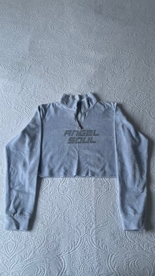 Sudadera Bershka Y2K XS Azul con Brillo