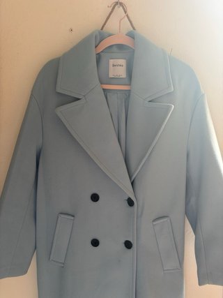 Abrigo Bershka oversize azul
