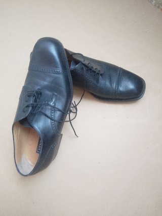 Scarpe Stringate Vintage Vestil Torino Pelle Nere