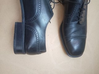 Scarpe Stringate Vintage Vestil Torino Pelle Nere