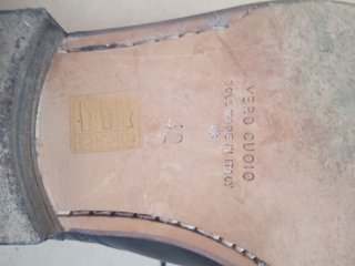 Scarpe Stringate Vintage Vestil Torino Pelle Nere