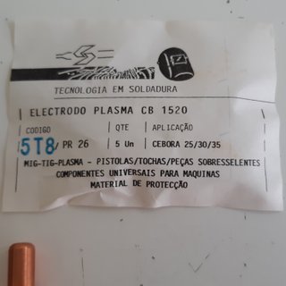 5 Eléctrodos Novos Cebora CB1520 Corte Plasma