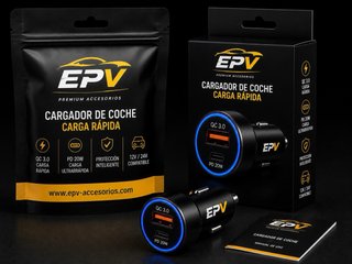 Cargador Coche USB-C PD 20W Carga Rápida