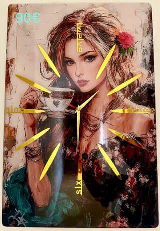 Reloj Decorativo Mujer Resina Epoxi