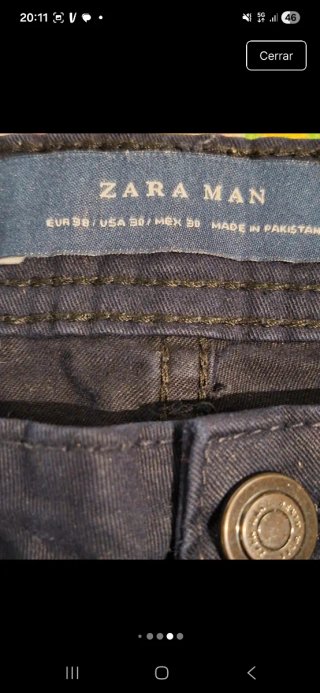 Pantalón Zara Hombre Talla M