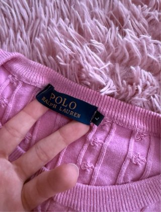 Jersey Polo Ralph Lauren rosa trenzado