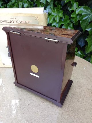 Joyero Musical Madera con Dibujo Floral