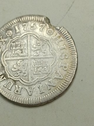 Moneda Plata 1 Real 1757 Fernando VI