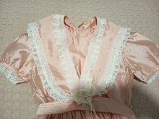 Vestido rosa palo con lazo talla 8