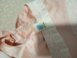 Vestido rosa palo con lazo talla 8