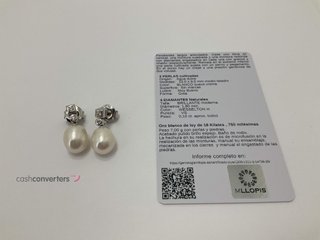 pendientes oro 18k con piedra